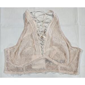 NEW Victoria's Secret Very Sexy Bralette~ Nude with Off-white Lace, size M